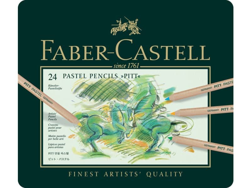 Astuccio in metallo matite Pitt Pastel Faber-Castell 24 colori assortiti 112124