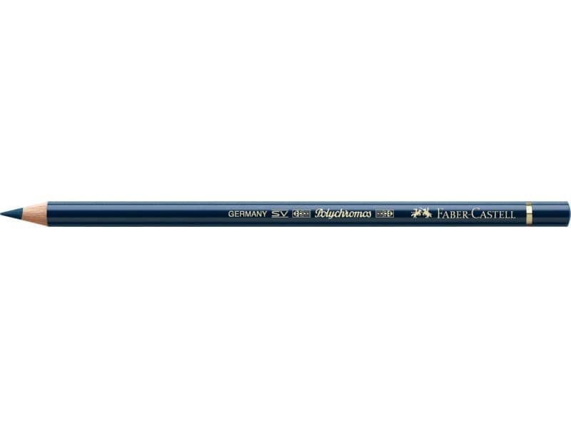 Matite colorate permanenti Faber Castell Polychromos mina 3,8 mm conf. 6 pezzi – indaco scuro – 110157
