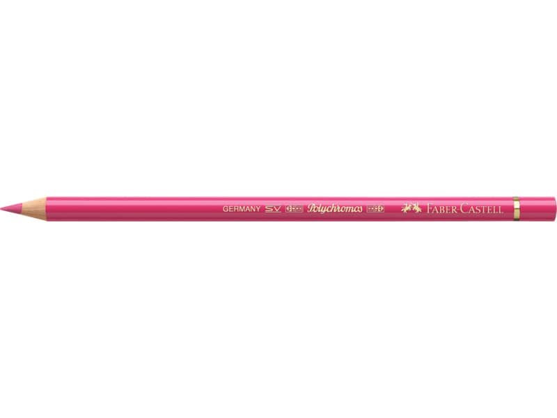 Matite colorate permanenti Faber Castell Polychromos mina 3,8 mm conf. 6 pezzi – carminio rosato – 110124