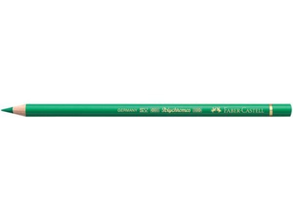 Matite colorate permanenti Faber Castell Polychromos mina 3,8 mm conf. 6 pezzi - verde smeraldo - 110163