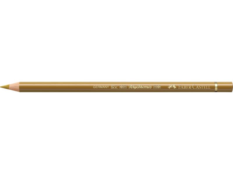 Matite colorate permanenti Faber Castell Polychromos mina 3,8 mm conf. 6 pezzi – verde oro – 110268