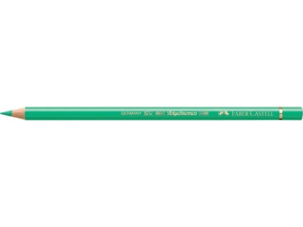 Matite colorate permanenti Faber Castell Polychromos mina 3,8 mm conf. 6 pezzi - verde ftalico chiaro - 110162