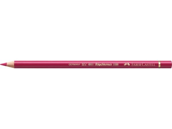 Matite colorate permanenti Faber Castell Polychromos mina 3,8 mm conf. 6 pezzi - rosa carminio - 110127