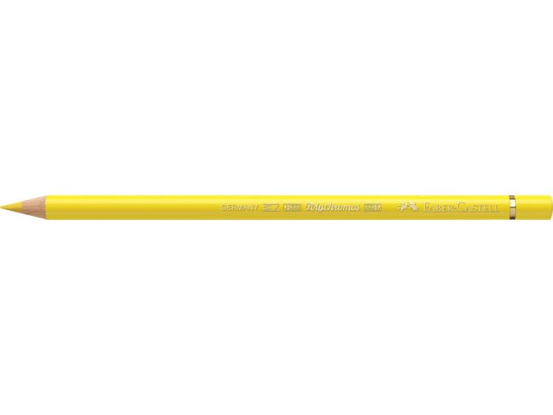 Matite colorate permanenti Faber Castell Polychromos mina 3,8 mm conf. 6 pezzi – giallo cromo chiaro – 110106