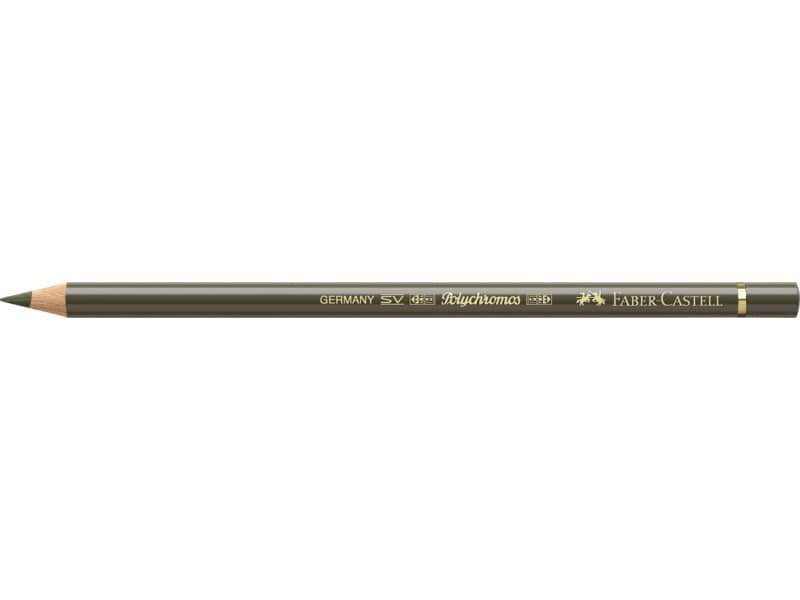 Matite colorate permanenti Faber Castell Polychromos mina 3,8 mm conf. 6 pezzi – verde oliva giallastro – 110173