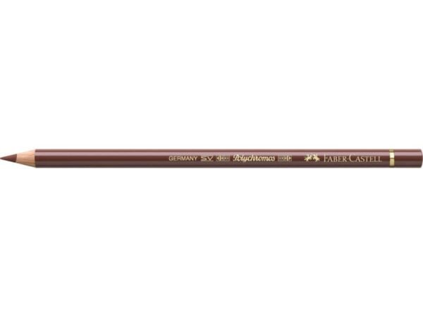 Matite colorate permanenti Faber Castell Polychromos mina 3,8 mm conf. 6 pezzi - siena bruciata - 110283