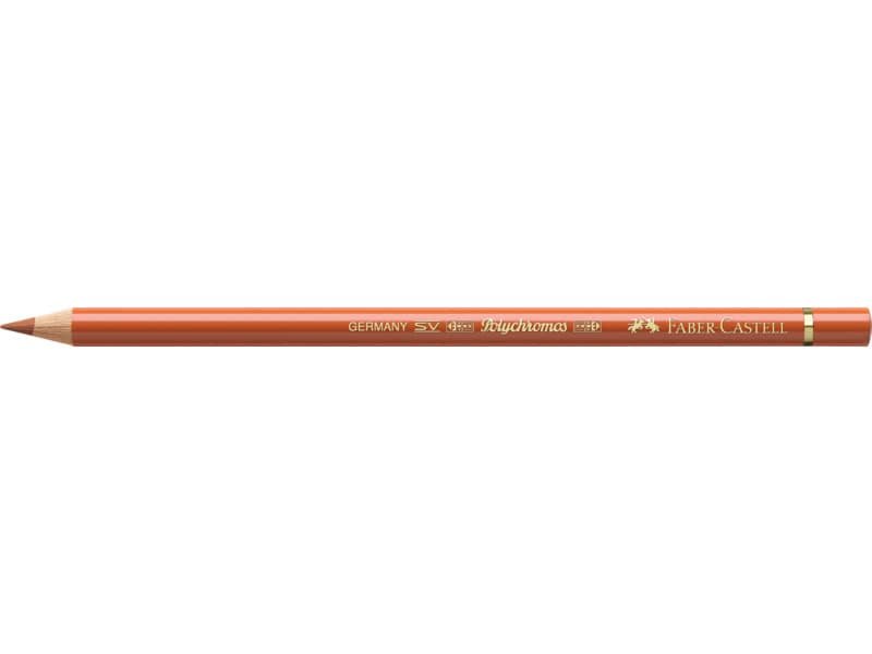 Matite colorate permanenti Faber Castell Polychromos mina 3,8 mm conf. 6 pezzi – terracotta – 110186