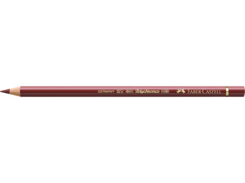 Matite colorate permanenti Faber Castell Polychromos mina 3,8 mm conf. 6 pezzi – rosso indiano – 110192