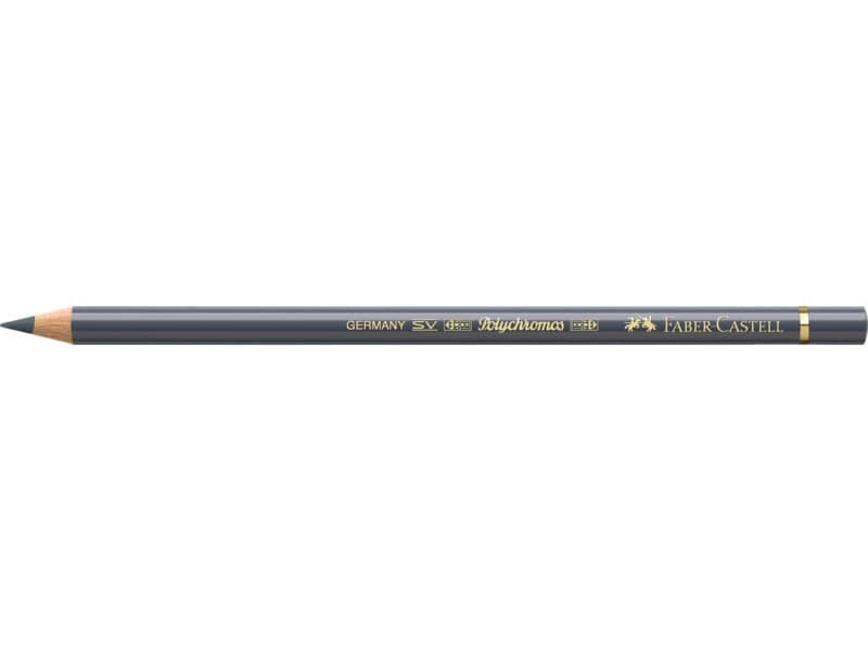 Matite colorate permanenti Faber Castell Polychromos mina 3,8 mm conf. 6 pezzi – grigio freddo V – 110234