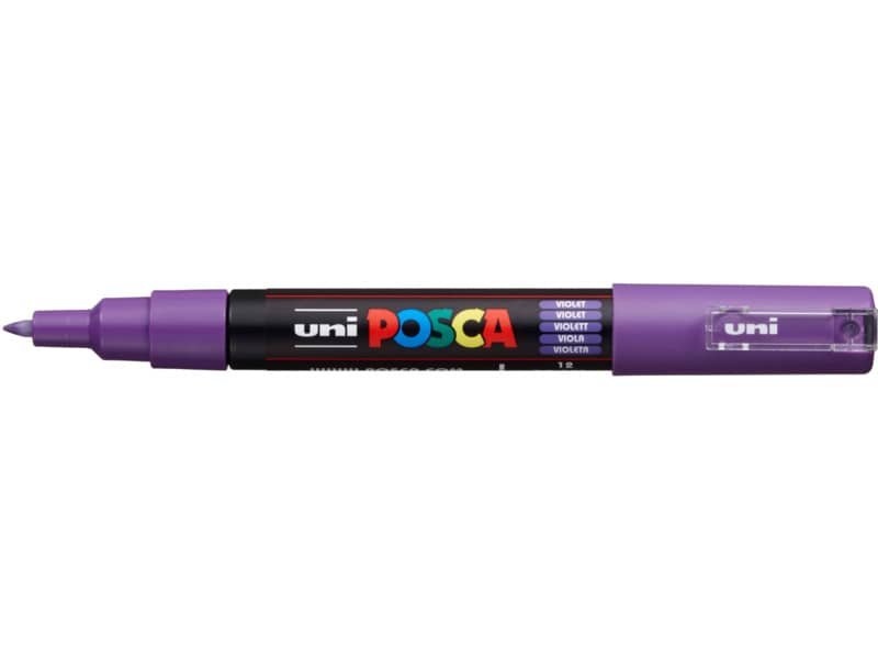 Marcatore Uni Posca punta extra fine colore viola PC1M-VI