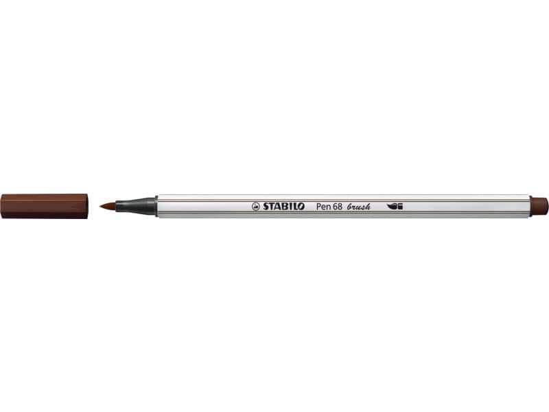Pennarello Stabilo Pen 68 brush – punta a pennello – M 1 mm bruno 568/45