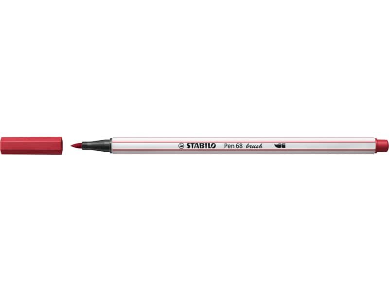 Pennarello Stabilo Pen 68 brush – punta a pennello – M 1 mm rosso scuro 568/50