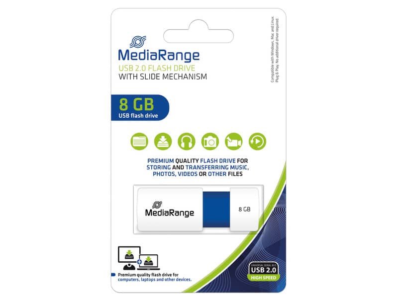 Chiavetta USB 2.0 – 8 Gb Media Range blu MR971
