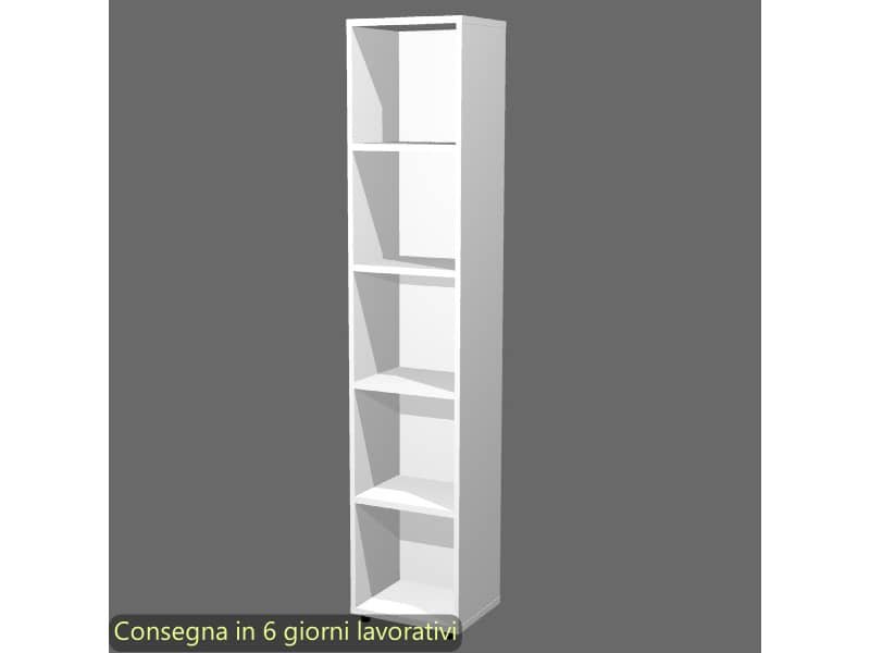 Libreria alta componibile bianca modulo singolo 40x32xH.196 cm linea Protocollo Artexport – LA-L40/3