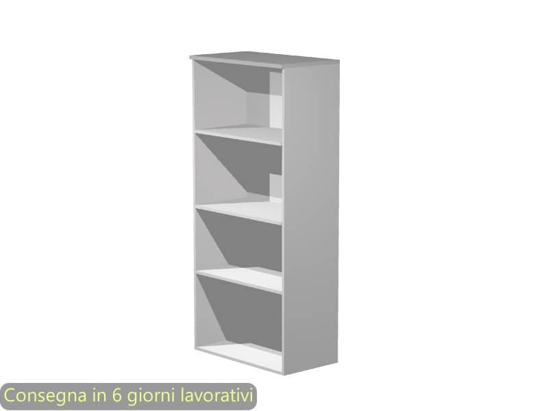Mobile a giorno alto grigio 80x35xH.180 cm con 3 ripiani regolabili linea Presto Artexport – 038-39/9