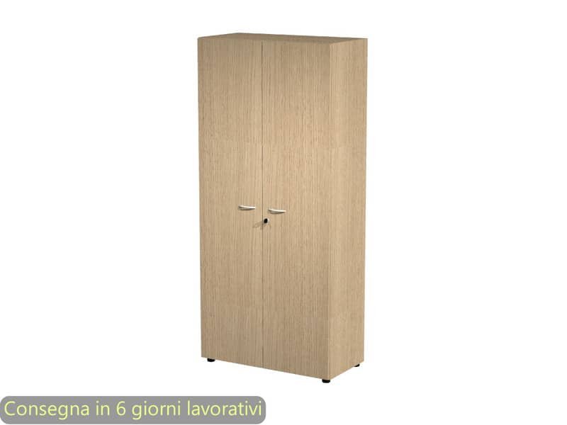 Armadio alto con ante battenti rovere 90×45,8xH.200 cm con serratura linea componibili 2898 Artexport – AR/ST+AA/C