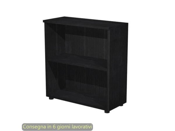 Mobile a giorno basso nero venato frassino 80x35xH.72 cm con 1 ripiano regolabile linea Presto Artexport 030/8