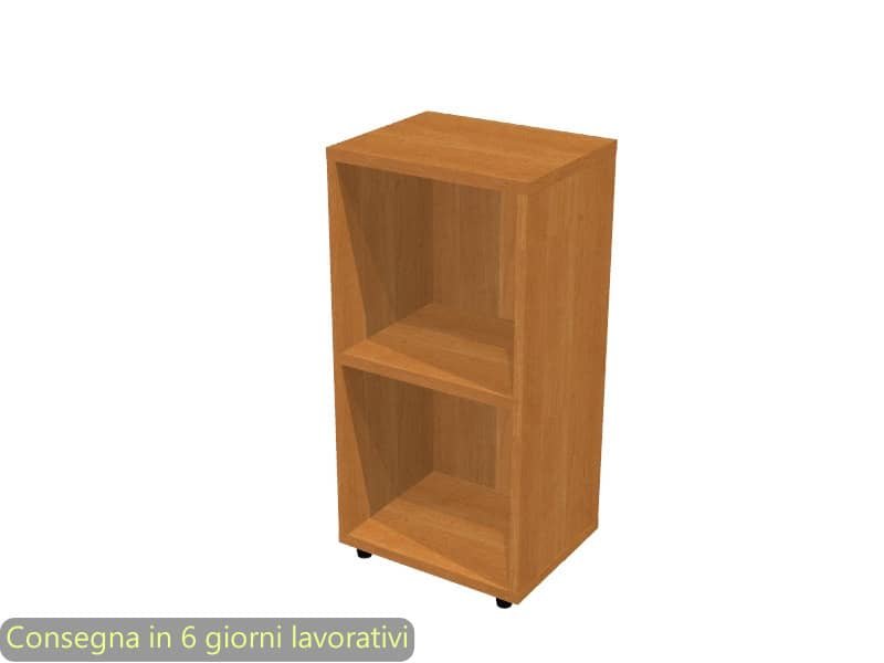 Libreria bassa componibile noce chiara modulo singolo 40x32xH.81,5 cm linea Protocollo Artexport – LB-L40/4