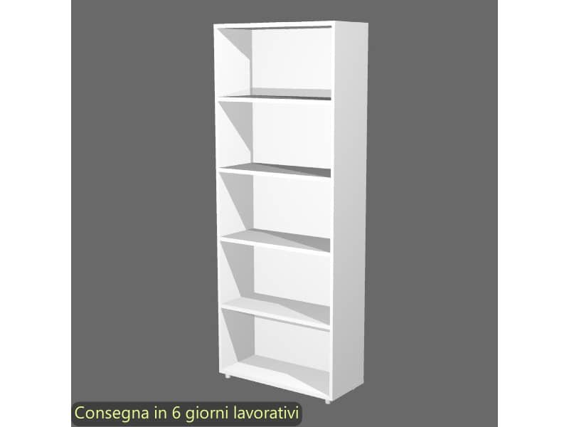 Libreria alta componibile bianca doppia larghezza 76x32xH.196 cm linea Protocollo Artexport – LA-L76/3