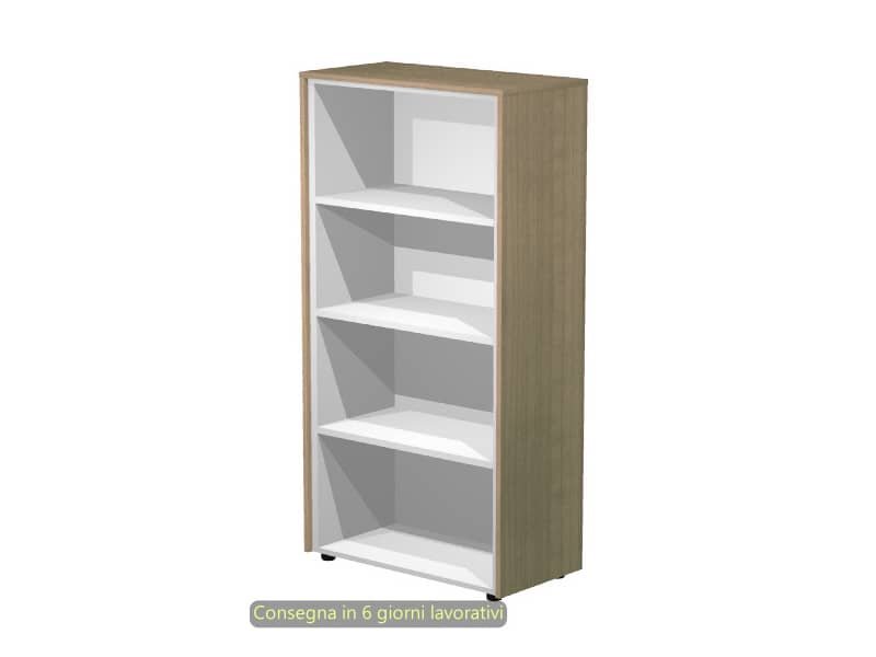 Mobile a giorno alto singolo top ciliegio arabis 83x43x158,2 cm struttura grigio alluminio Flora Artexport 937/K