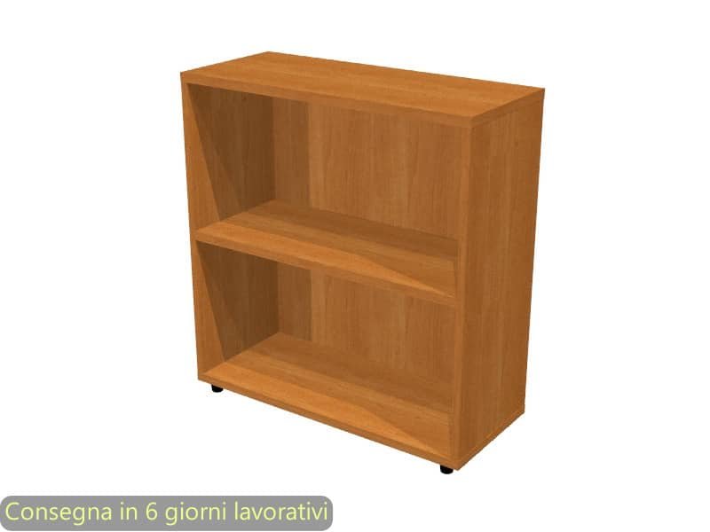 Libreria bassa componibile noce chiaro doppia larghezza 76x32xH.81,5 cm linea Protocollo Artexport – LB-L76/4