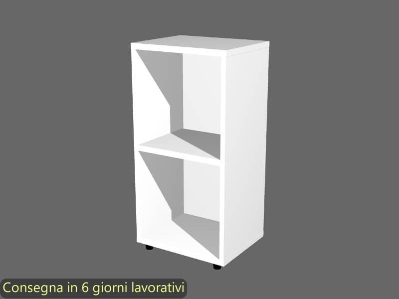 Libreria bassa componibile bianca modulo singolo 40x32xH.81,5 cm linea Protocollo Artexport – LB-L40/3