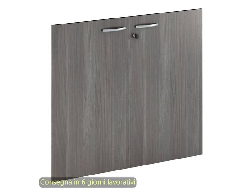 Ante con serratura frassino toscano 80×67 cm in melaminico per mobile basso linea Presto Artexport 60067M/F