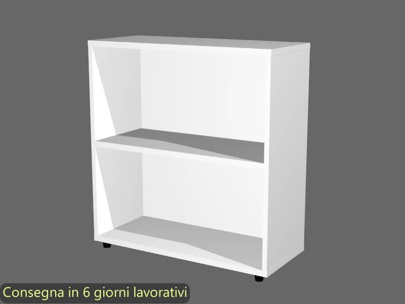 Libreria bassa componibile bianca doppia larghezza 76x32xH.81,5 cm linea Protocollo Artexport – LB-L76/3