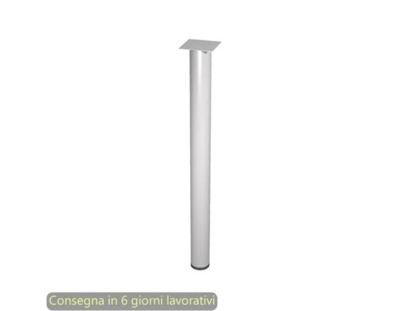 Supporto metallico per raccordo angolare scrivania Artexport Presto  6 cm - H. 69,5 cm - effetto cromato - 60011/C