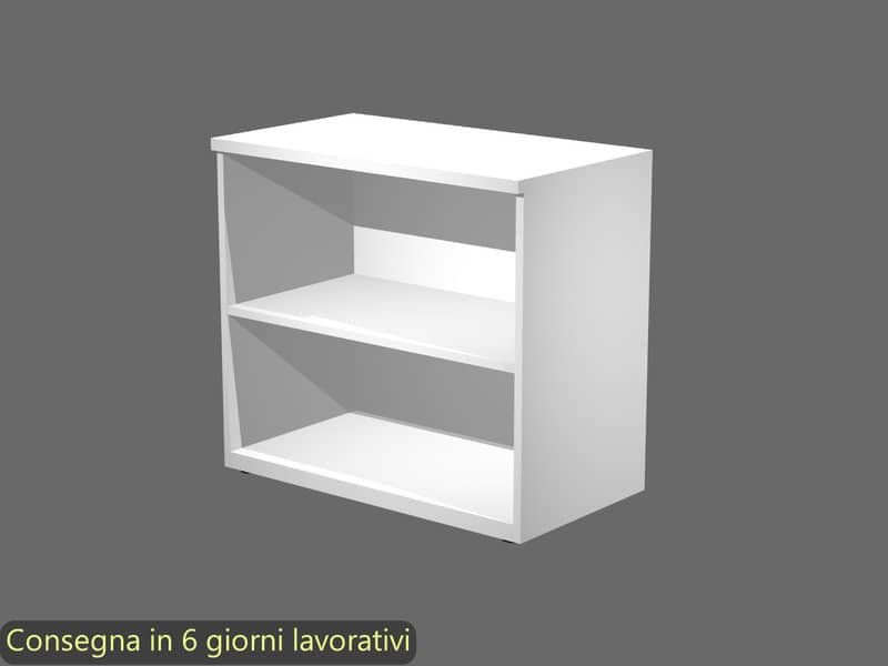Mobile a giorno basso bianco 80x46xH.73 cm con 1 ripiano linea Bridge/Flex Artexport – BB/3