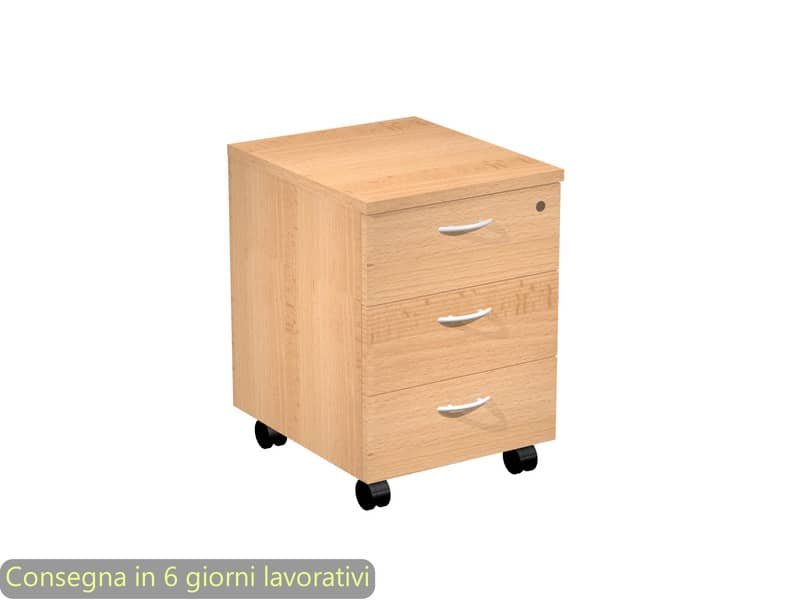 EC – Cassettiera a tre cassetti montata faggio 41,8x52xH.59,5 cm linea Presto Artexport – 60019/6