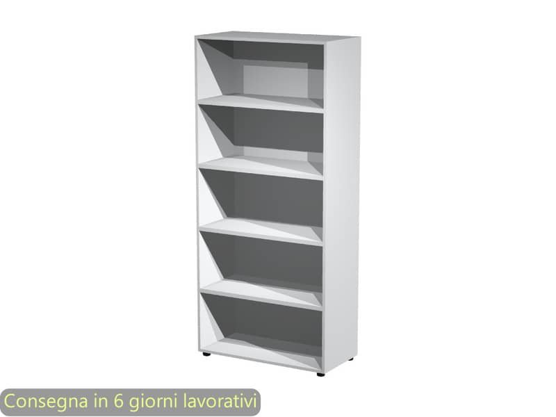 Mobile a giorno alto grigio 90x44xH.200 cm 4 ripiani inseribili – linea armadi componibili 2898 Artexport – AR/ST/9