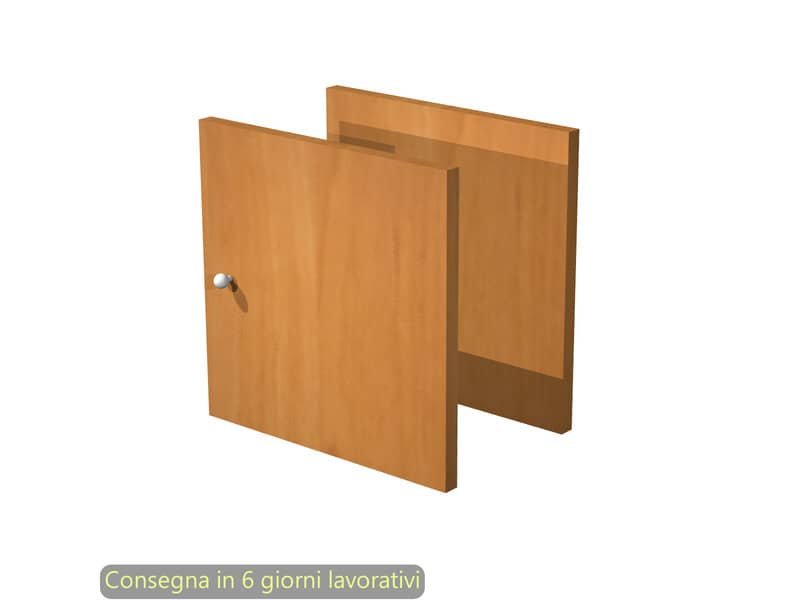 Coppia di antine noce chiaro per libreria componibile Maxicolor Artexport 32,2×32,2 cm – 2A MaxC/4