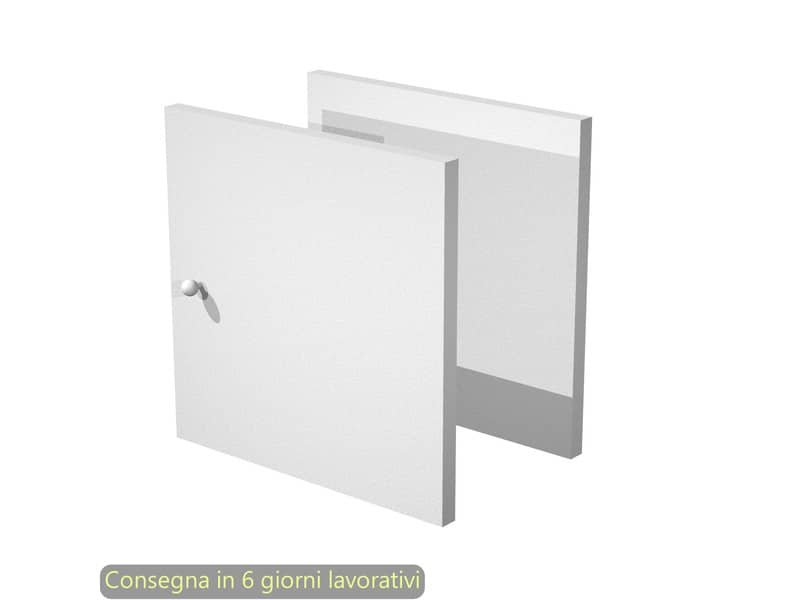 Coppia di antine grigio alluminio per libreria componibile Maxicolor Artexport 32,2×32,2 cm – 2A MaxC/5