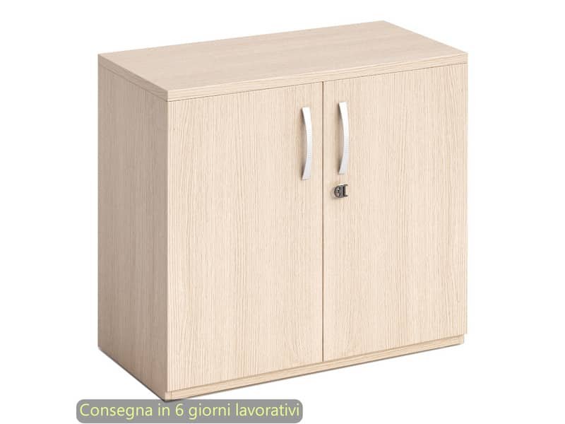 Armadio basso con ante battenti rovere 80x46xH.73 cm in melaminico linea Bridge/Flex Artexport – BB+AB/C