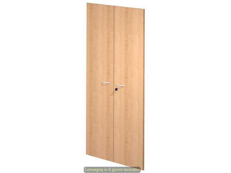 Ante con serratura faggio 80×175 cm in melaminico per mobile alto linea Presto Artexport – 60075M/6