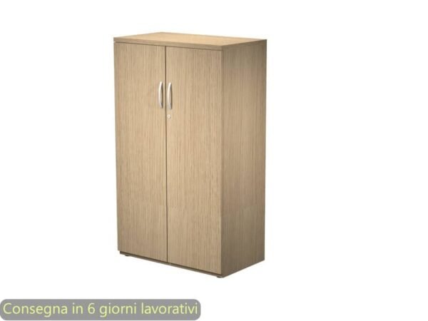 Armadio medio con ante battenti rovere 80x46xH.136 cm in melaminico linea Bridge/Flex Artexport - BMH+AMH/C