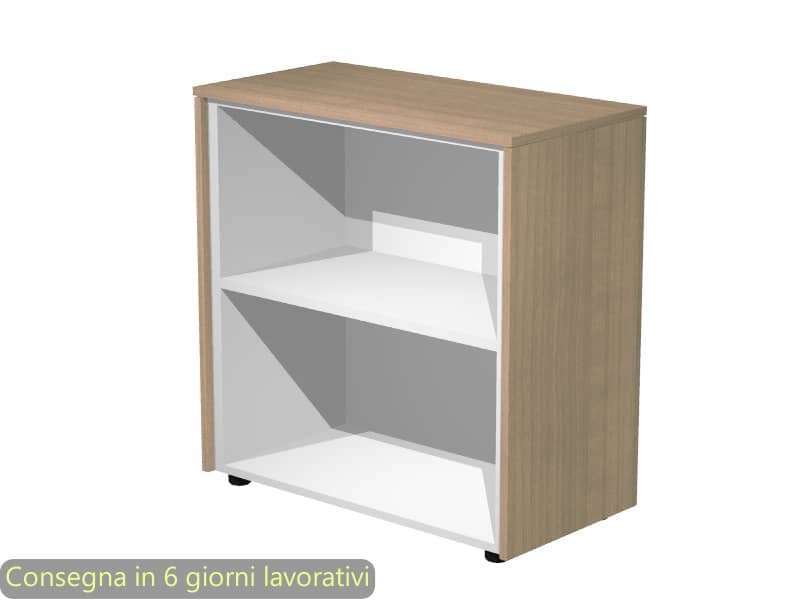 Mobile a giorno basso singolo top ciliegio arabis 83x43x81,4 cm struttura grigio alluminio Flora Artexport 930/K