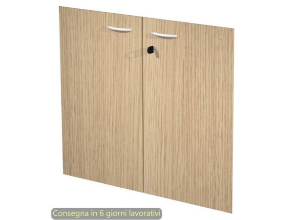 Ante con serratura rovere 80x67 cm in melaminico per mobile basso linea Presto Artexport - 60067M/C