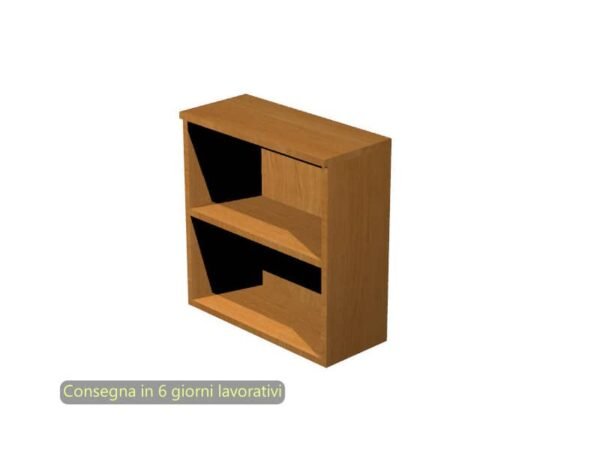 Mobile a giorno basso noce chiaro 80x35xH.72 cm con 1 ripiano regolabile linea Presto Artexport - 030/4