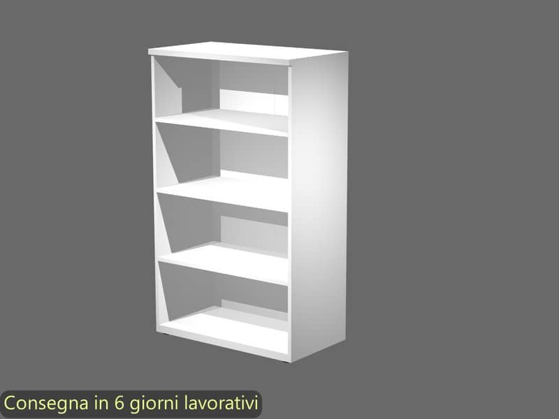 Mobile a giorno medio bianco 80x46xH.136 cm con 3 ripiani linea Bridge/Flex Artexport – BMH/3