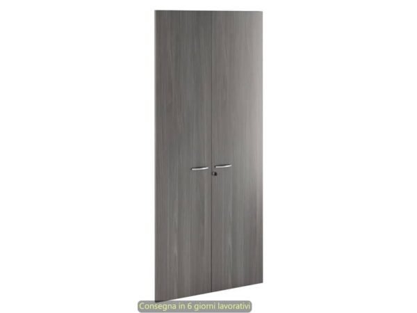 Ante con serratura frassino toscano 80x175 cm in melaminico per mobile alto linea Presto Artexport - 60075M/F