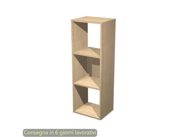 Libreria componibile 3 caselle rovere 35,9x29,2xH.103,9 cm linea Maxicolor Artexport - 3MaxC/C
