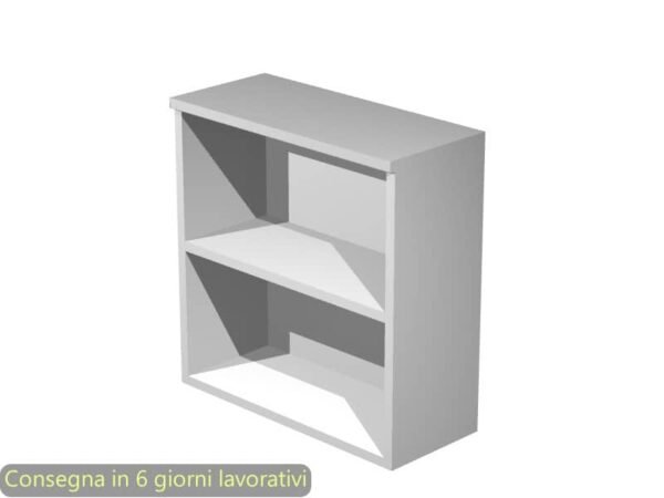 EC - Mobile a giorno basso grigio 80x44xH.72 cm con 1 ripiano regolabile linea Presto Artexport - 50030/5