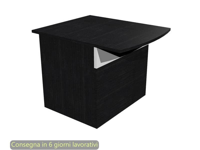 Bancone reception basso per disabili nero venato frassino 80×97,5xH.72 cm in melaminico Musa Artexport – 2824-HB80/83