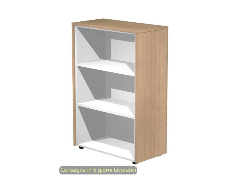 Mobile a giorno medio singolo top ciliegio arabis 83x43x119,8 cm struttura grigio alluminio Flora Artexport 935/K