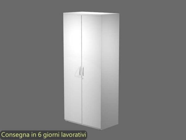 Armadio alto con ante battenti bianco 80x46xH.181,8 cm in melaminico linea Bridge/Flex Artexport - BH+AH/3