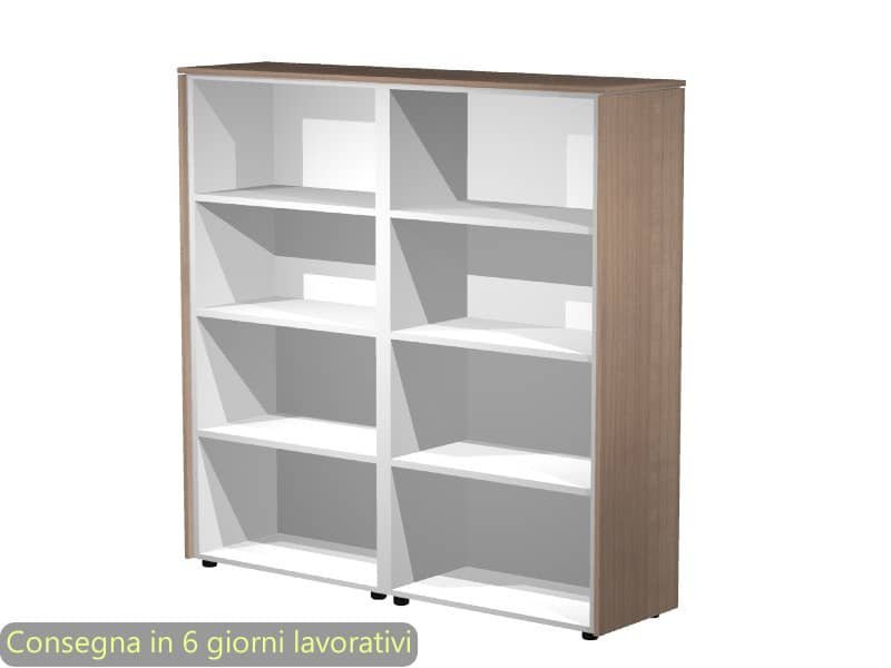 Mobile a giorno alto doppio top ciliegio arabis 163x43x158,2cm struttura grigio alluminio Flora Artexport 937C/K