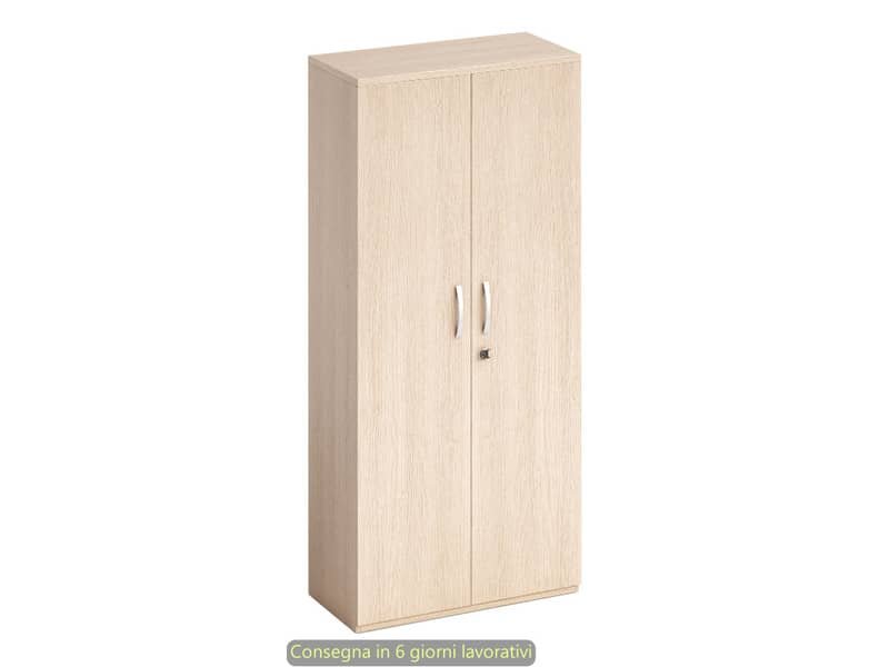 Armadio alto con ante battenti rovere 80x46xH.181,8 cm in melaminico linea Bridge/Flex Artexport – BH+AH/C
