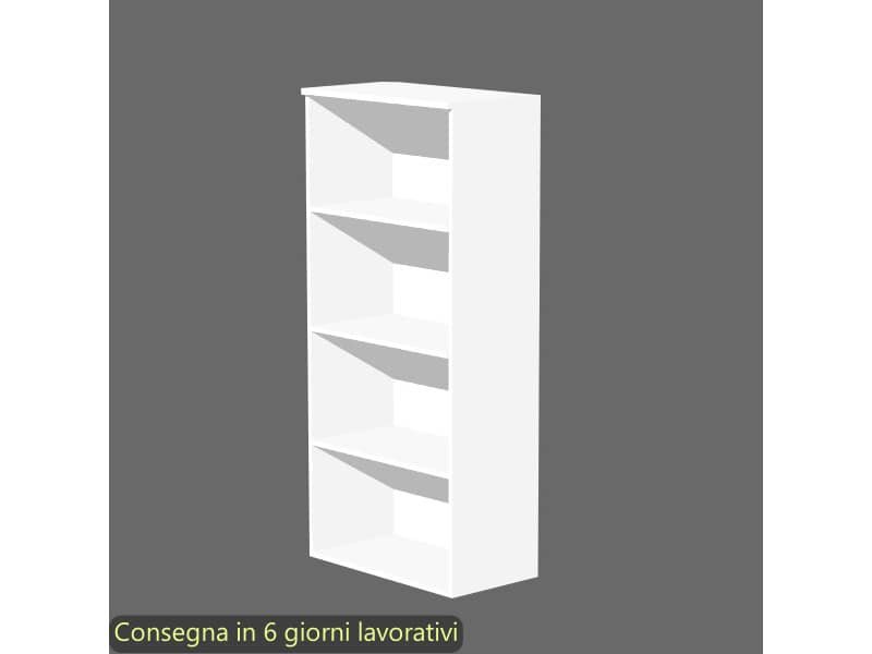 Mobile a giorno alto bianco 80x35xH.180 cm con 3 ripiani regolabili linea Presto Artexport – 038-39/3